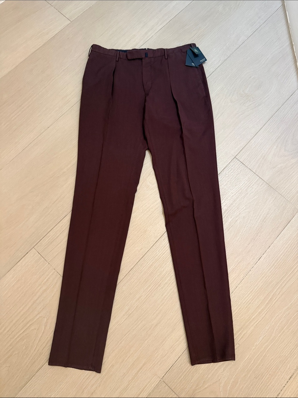Incotex Men's Dress Pants in Deep Burgundy